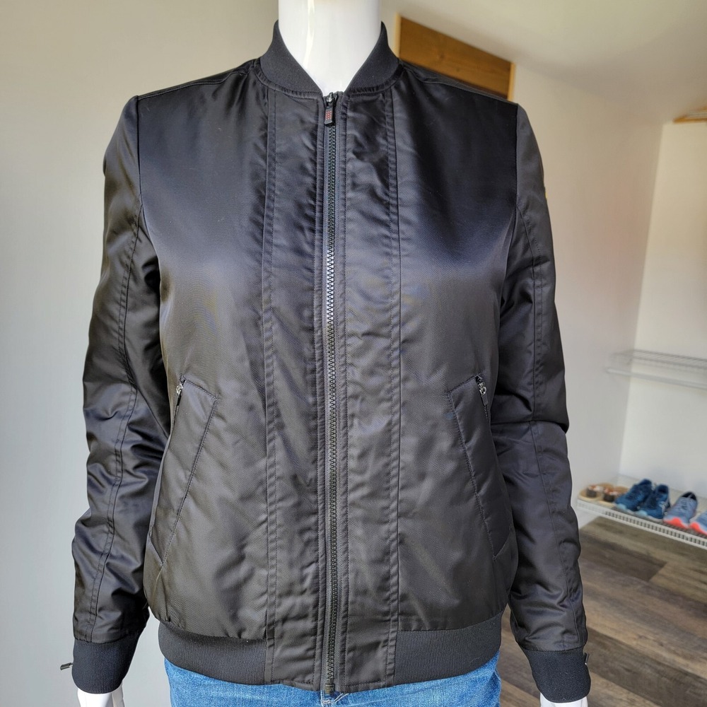 Scuderia Ferrari Black Jacket Women's XS Racing Sporty Streetwear Thermo Tech